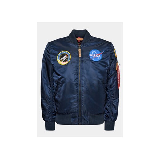 Alpha Industries Kurtka bomber Nasa 166107 Granatowy Regular Fit Alpha Industries L wyprzedaż MODIVO