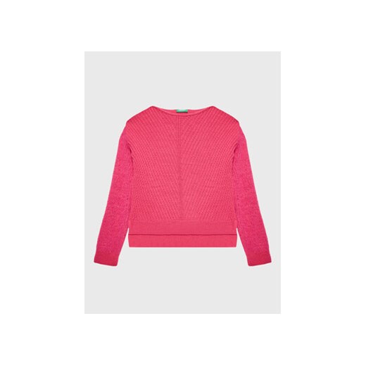 United Colors Of Benetton Sweter 1176C102G Różowy Regular Fit ze sklepu MODIVO w kategorii Swetry dziewczęce - zdjęcie 168554135