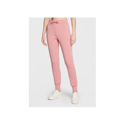 Guess Spodnie dresowe Allie Scuba V2YB18 K7UW2 Różowy Regular Fit ze sklepu MODIVO w kategorii Spodnie damskie - zdjęcie 168555307