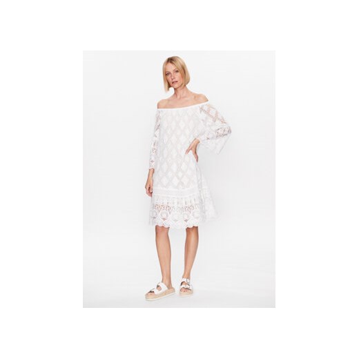Iconique Sukienka codzienna IC23 008 Biały Regular Fit ze sklepu MODIVO w kategorii Sukienki - zdjęcie 168555438