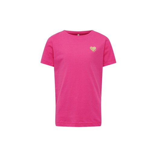Kids ONLY T-Shirt 15266481 Różowy Regular Fit ze sklepu MODIVO w kategorii Bluzki dziewczęce - zdjęcie 168555558