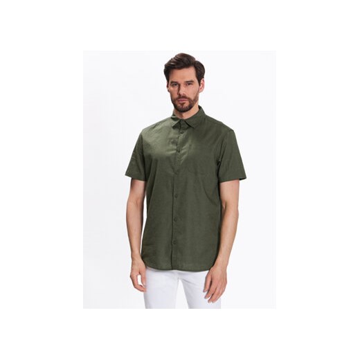 INDICODE Koszula Glow 20-316 Zielony Regular Fit ze sklepu MODIVO w kategorii Koszule męskie - zdjęcie 168555718