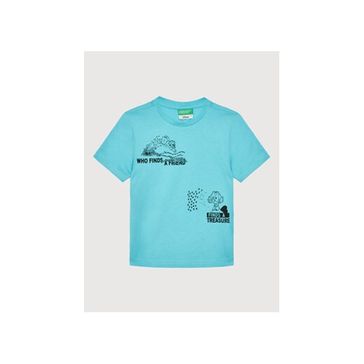 United Colors Of Benetton T-Shirt 3096C1059 Niebieski Regular Fit United Colors Of Benetton 130 MODIVO