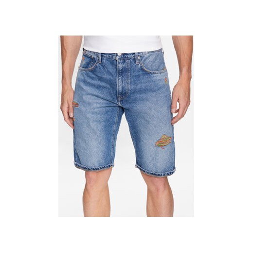 Pepe Jeans Szorty jeansowe Callen Short Rainbow PM801021 Niebieski Relaxed Fit ze sklepu MODIVO w kategorii Spodenki męskie - zdjęcie 168555928