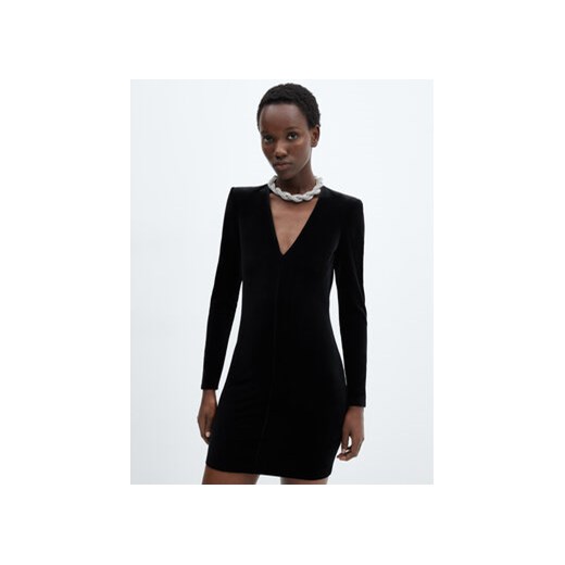 Mango Sukienka koktajlowa Xvikypic 57019111 Czarny Slim Fit ze sklepu MODIVO w kategorii Sukienki - zdjęcie 168556125