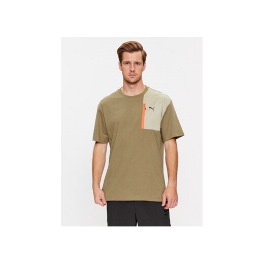 Puma T-Shirt Open Road 675895 Brązowy Regular Fit ze sklepu MODIVO w kategorii T-shirty męskie - zdjęcie 168556377
