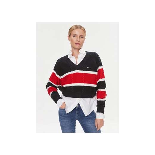 Tommy Jeans Sweter DW0DW15941 Kolorowy Regular Fit ze sklepu MODIVO w kategorii Swetry damskie - zdjęcie 168556658