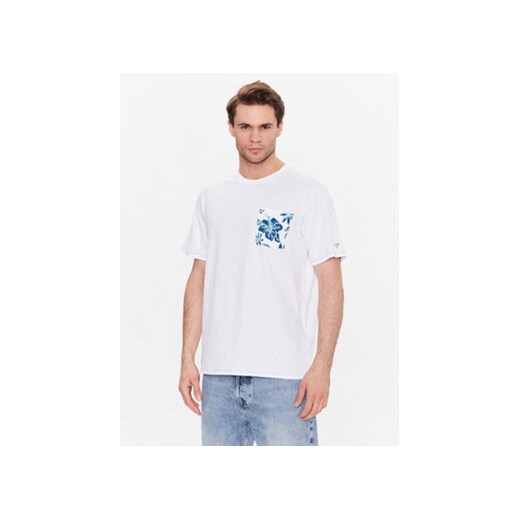 Guess T-Shirt F3GI04 K6XN4 Biały Regular Fit ze sklepu MODIVO w kategorii T-shirty męskie - zdjęcie 168557129