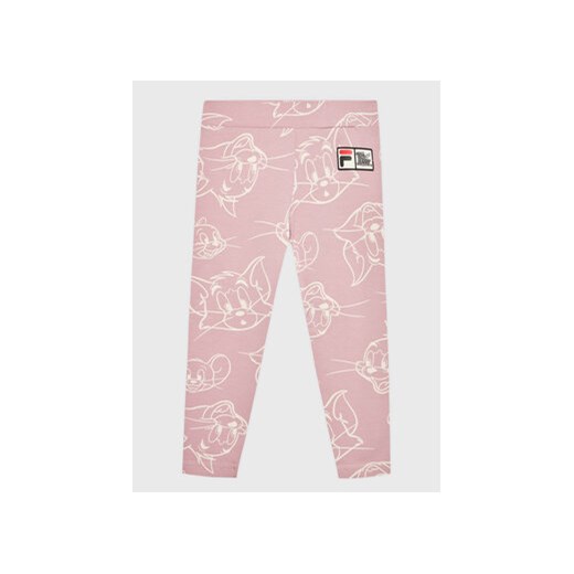 Fila Legginsy Tom & Jerry Tokat FAK0115 Różowy Slim Fit ze sklepu MODIVO w kategorii Spodnie dziewczęce - zdjęcie 168557155