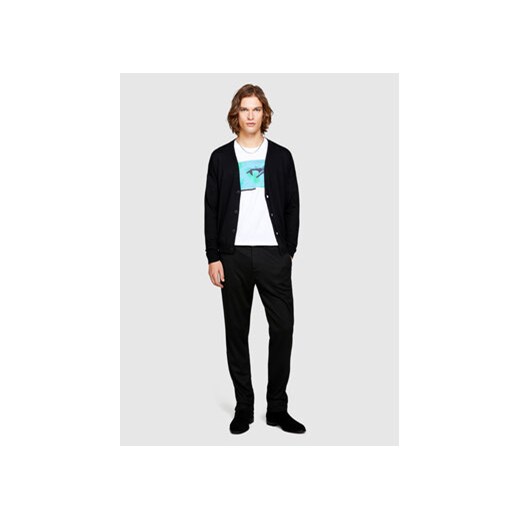 Sisley Kardigan 11BAS600J Czarny Regular Fit ze sklepu MODIVO w kategorii Swetry męskie - zdjęcie 168557609
