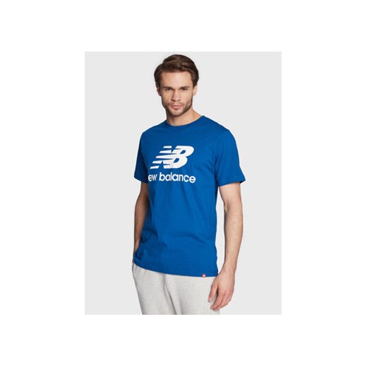 New Balance T-Shirt Essential Logo MT01575 Niebieski Athletic Fit New Balance M MODIVO