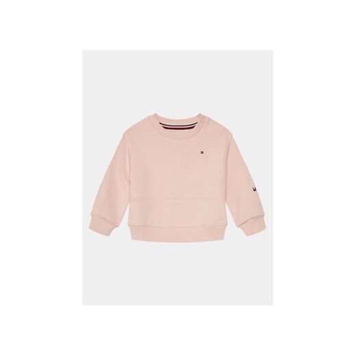 Tommy Hilfiger Bluza Essential Cnk Sweatshirt KG0KG08094 Różowy Regular Fit ze sklepu MODIVO w kategorii Bluzy dziewczęce - zdjęcie 168558269