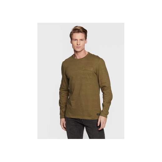 Blend Longsleeve 20714549 Zielony Regular Fit ze sklepu MODIVO w kategorii T-shirty męskie - zdjęcie 168558477