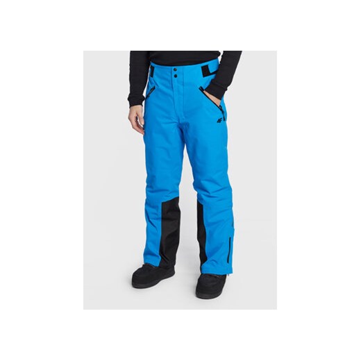 4F Spodnie narciarskie H4Z22-SPMN006 Niebieski Regular Fit ze sklepu MODIVO w kategorii Spodnie męskie - zdjęcie 168558625