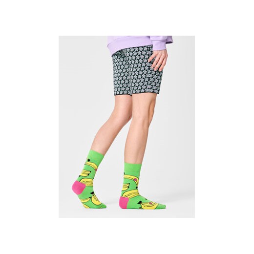 Happy Socks Skarpety wysokie unisex BAN01-7000 Zielony ze sklepu MODIVO w kategorii Skarpetki damskie - zdjęcie 168558679
