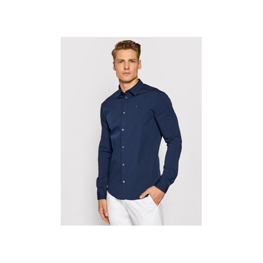 Tommy Jeans Koszula DM0DM04405 Granatowy Slim Fit ze sklepu MODIVO w kategorii Koszule męskie - zdjęcie 168558786