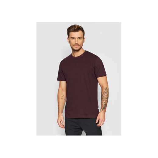 Selected Homme T-Shirt Norman 16080129 Bordowy Regular Fit ze sklepu MODIVO w kategorii T-shirty męskie - zdjęcie 168559688
