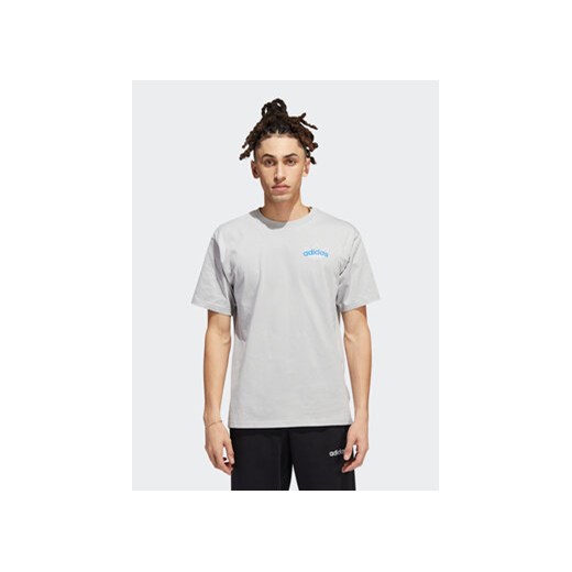 adidas T-Shirt Athletic Club HI2971 Szary Regular Fit ze sklepu MODIVO w kategorii T-shirty męskie - zdjęcie 168559786