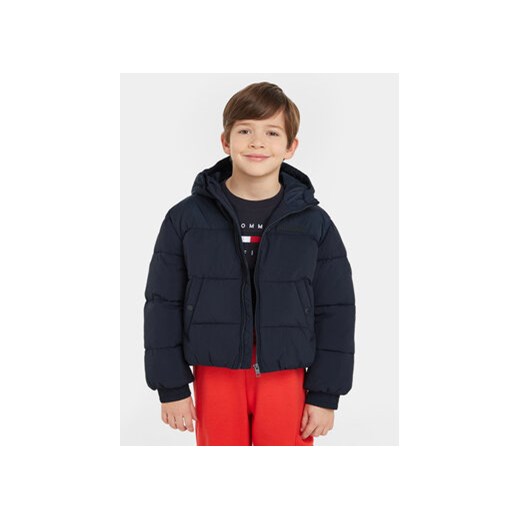 Tommy Hilfiger Kurtka puchowa New York KG0KG07551 Granatowy Relaxed Fit ze sklepu MODIVO w kategorii Kurtki chłopięce - zdjęcie 168559999