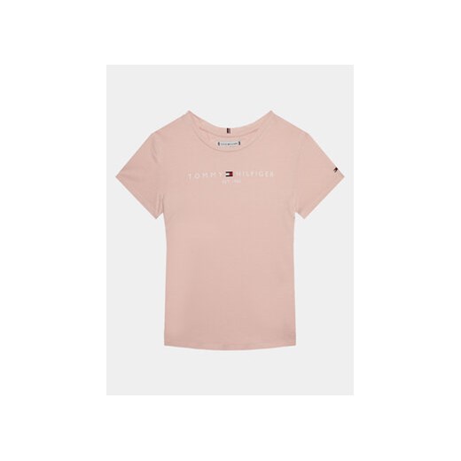 Tommy Hilfiger T-Shirt Essential Tee S/S KG0KG05242 Różowy Regular Fit ze sklepu MODIVO w kategorii Bluzki dziewczęce - zdjęcie 168560449