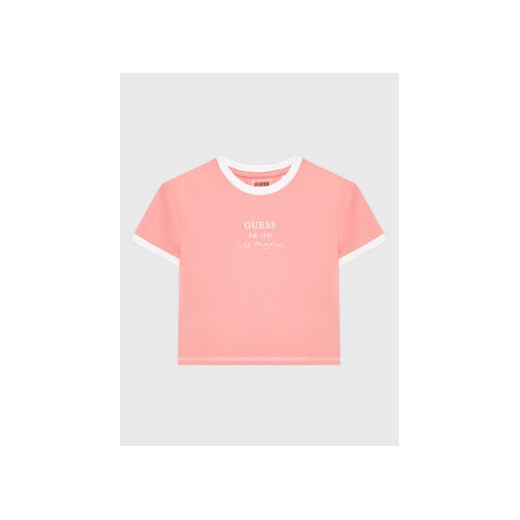 Guess T-Shirt J3GI29 KBNW0 Różowy Regular Fit ze sklepu MODIVO w kategorii Bluzki dziewczęce - zdjęcie 168560517