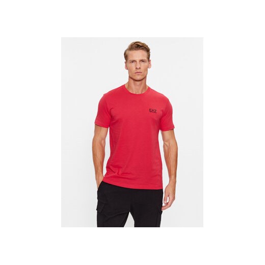EA7 Emporio Armani T-Shirt 8NPT51 PJM9Z 1462 Czerwony Regular Fit ze sklepu MODIVO w kategorii T-shirty męskie - zdjęcie 168560888