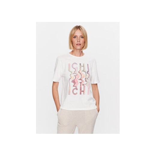 ICHI T-Shirt 20118311 Biały Regular Fit ze sklepu MODIVO w kategorii Bluzki damskie - zdjęcie 168560956