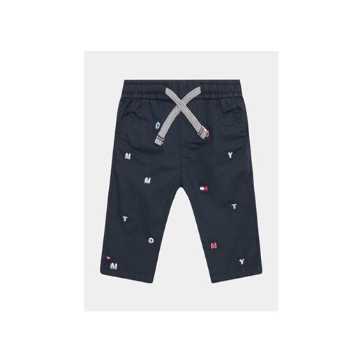 Tommy Hilfiger Spodnie materiałowe KN0KN01617 Granatowy Regular Fit ze sklepu MODIVO w kategorii Spodnie i półśpiochy - zdjęcie 168560989