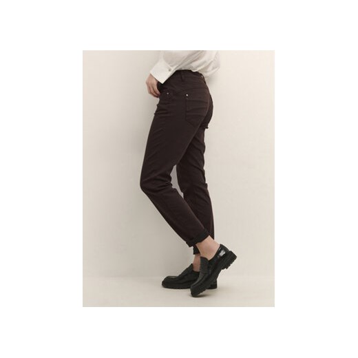 Cream Spodnie materiałowe Lotte Plain Twill 10606565 Brązowy Regular Fit ze sklepu MODIVO w kategorii Spodnie damskie - zdjęcie 168560997