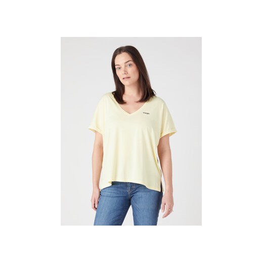 Wrangler T-Shirt W7XKEVX6Z 112328929 Żółty Regular Fit ze sklepu MODIVO w kategorii Bluzki damskie - zdjęcie 168561005
