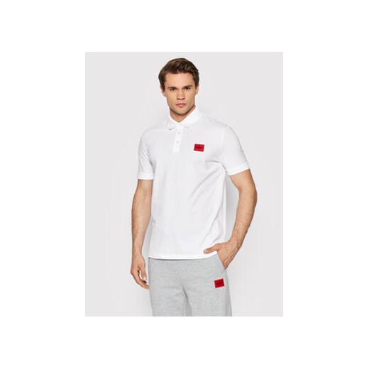 Hugo Polo Dereso222 50466202 Biały Slim Fit ze sklepu MODIVO w kategorii T-shirty męskie - zdjęcie 168561015