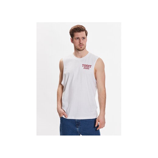 Tommy Jeans Tank top Basketball DM0DM16307 Biały Relaxed Fit ze sklepu MODIVO w kategorii T-shirty męskie - zdjęcie 168561936