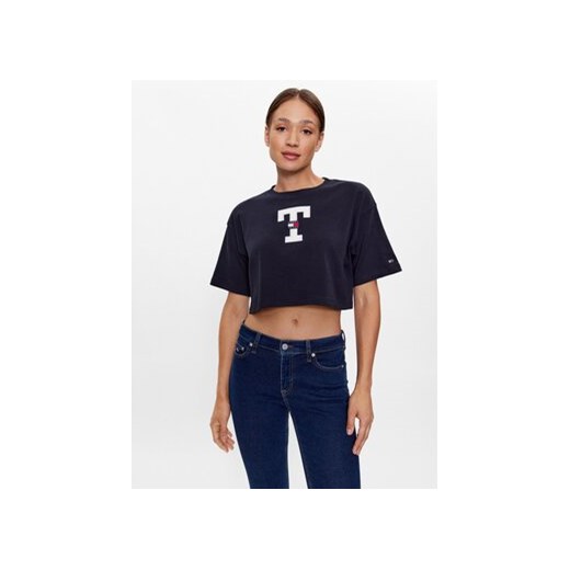 Tommy Jeans T-Shirt DW0DW16167 Granatowy Oversize ze sklepu MODIVO w kategorii Bluzki damskie - zdjęcie 168562106