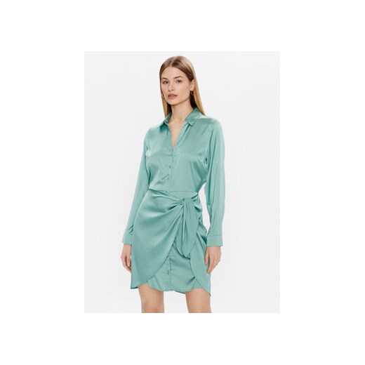 Guess Sukienka koszulowa Alya W2BK83 WF1T2 Zielony Regular Fit ze sklepu MODIVO w kategorii Sukienki - zdjęcie 168562145