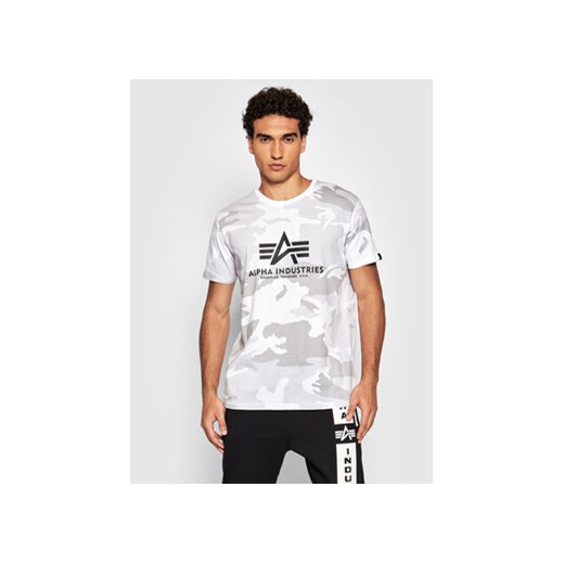 Alpha Industries T-Shirt Basic 100501C Biały Regular Fit ze sklepu MODIVO w kategorii T-shirty męskie - zdjęcie 168562165