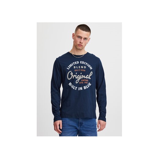 Blend Longsleeve 20715771 Granatowy Regular Fit ze sklepu MODIVO w kategorii T-shirty męskie - zdjęcie 168562216