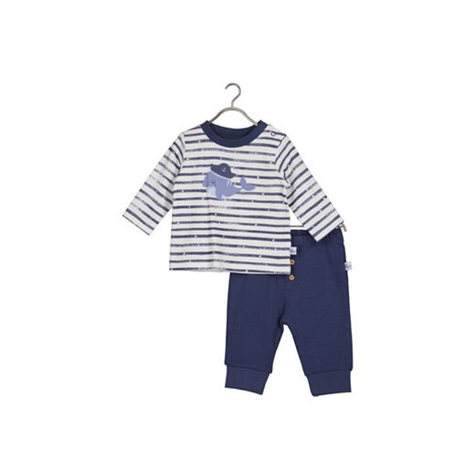 Blue Seven Komplet bluzka i spodnie 422183 X Biały Regular Fit ze sklepu MODIVO w kategorii Komplety niemowlęce - zdjęcie 168562449