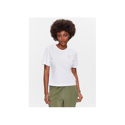 Outhorn T-Shirt TTSHF424 Biały Regular Fit ze sklepu MODIVO w kategorii Bluzki damskie - zdjęcie 168562495