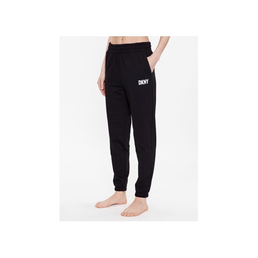 DKNY Spodnie piżamowe YI2822629 Czarny Regular Fit ze sklepu MODIVO w kategorii Piżamy damskie - zdjęcie 168563819