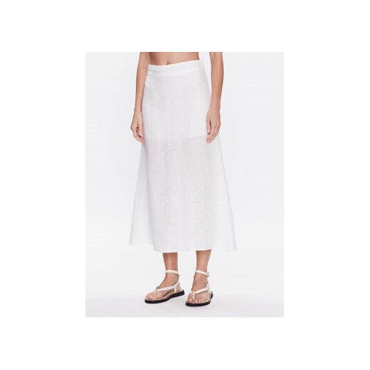 Liviana Conti Spódnica midi L3SM30 Biały Regular Fit ze sklepu MODIVO w kategorii Spódnice - zdjęcie 168563987