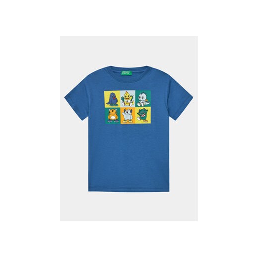 United Colors Of Benetton T-Shirt 3I1XG10DE Niebieski Regular Fit ze sklepu MODIVO w kategorii T-shirty chłopięce - zdjęcie 168564526