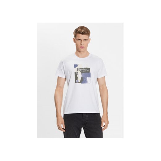 Pepe Jeans T-Shirt Oldwive PM508942 Biały Regular Fit ze sklepu MODIVO w kategorii T-shirty męskie - zdjęcie 168564547