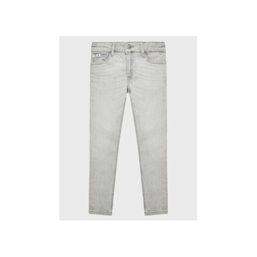 Calvin Klein Jeans Jeansy IG0IG01889 Szary Skinny Fit ze sklepu MODIVO w kategorii Spodnie chłopięce - zdjęcie 168565358