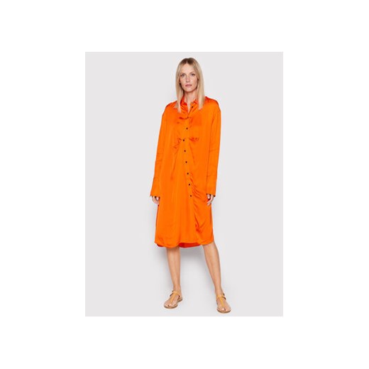 Herskind Sukienka koszulowa Barba 4422370 Pomarańczowy Oversize ze sklepu MODIVO w kategorii Sukienki - zdjęcie 168565656