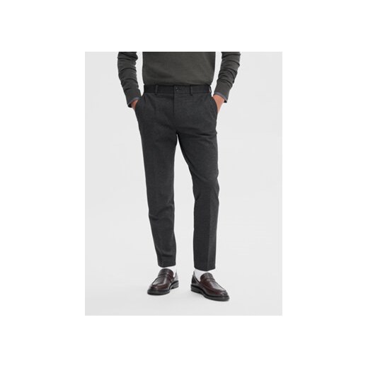 Selected Homme Spodnie materiałowe 16092651 Szary Slim Fit ze sklepu MODIVO w kategorii Spodnie męskie - zdjęcie 168565838