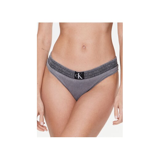 Calvin Klein Swimwear Dół od bikini KW0KW01990 Szary ze sklepu MODIVO w kategorii Stroje kąpielowe - zdjęcie 168565989