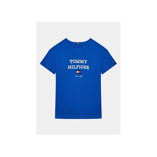 Tommy Hilfiger T-Shirt Logo KB0KB08671 D Niebieski Regular Fit ze sklepu MODIVO w kategorii T-shirty chłopięce - zdjęcie 168566566