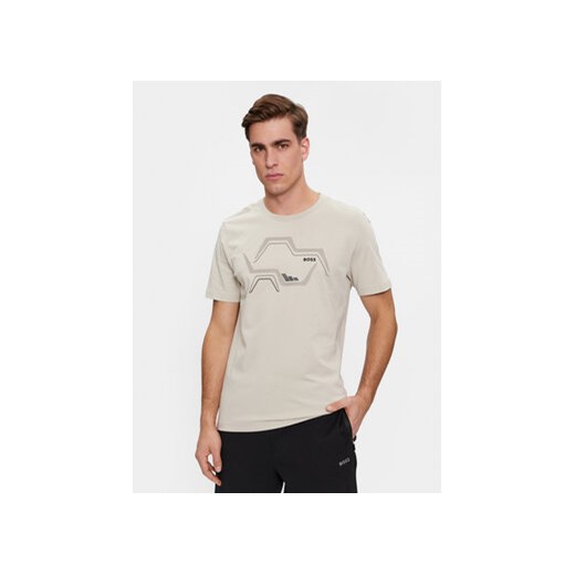 Boss T-Shirt Tee 3 50506358 Beżowy Regular Fit ze sklepu MODIVO w kategorii T-shirty męskie - zdjęcie 168566798