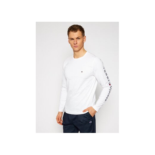 Tommy Hilfiger Longsleeve Logo MW0MW09096 Biały Regular Fit ze sklepu MODIVO w kategorii T-shirty męskie - zdjęcie 168567109