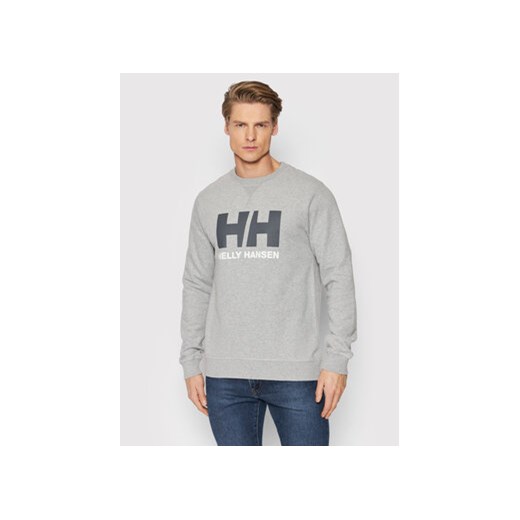 Helly Hansen Bluza Hh Logo Crew 34000 Szary Regular Fit ze sklepu MODIVO w kategorii Bluzy męskie - zdjęcie 168567576